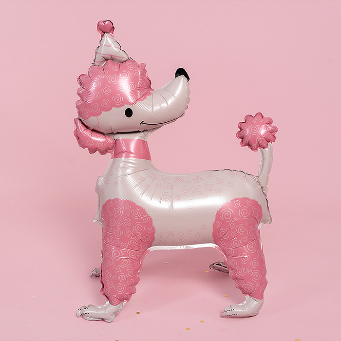 Фото к товару Шар 3D (33''/84 см) Пудель в колпачке, Розовый, 1 шт. в уп. Шар 3D (33''/84 см) Пудель в колпачке, Розовый, 1 шт. в уп.