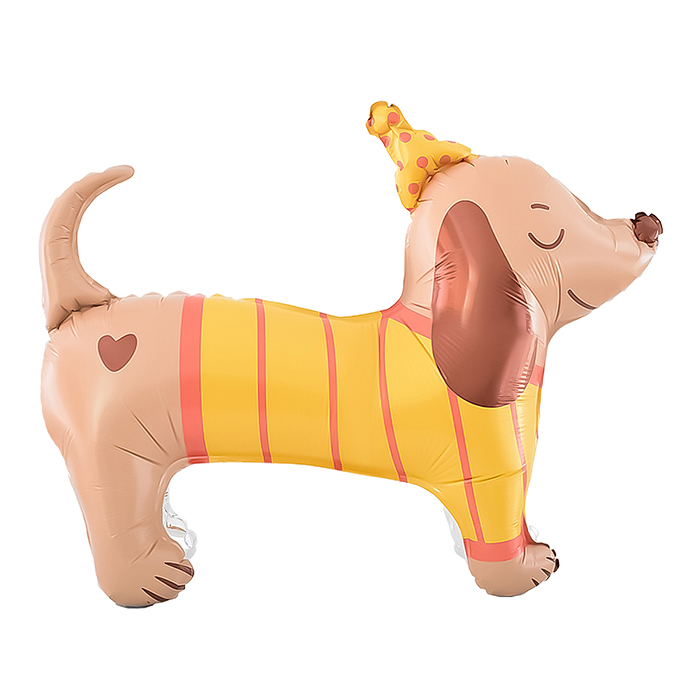 Шар 3D (33''/83 см) Таксик в колпачке, 1 шт. в уп. Шар 3D (33''/83 см) Таксик в колпачке, 1 шт. в уп.