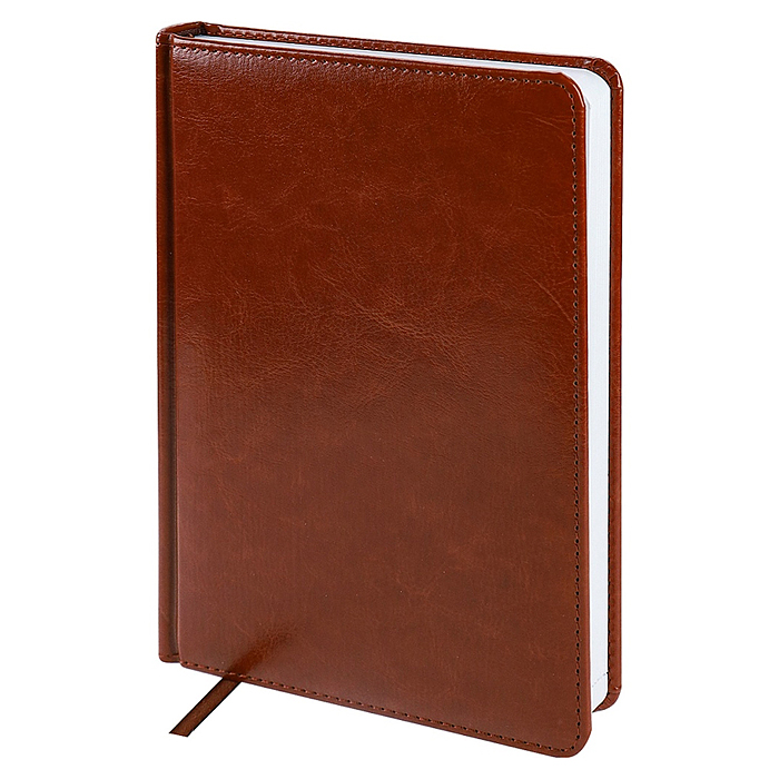 Ежедневник недатированный  А5, 160л. недатир. "TOUCH SKIN - CHOCO" коричневый