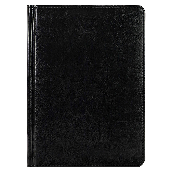 Ежедневник недатированный А5, 160л. недатир. "TOUCH SKIN - DEEP BLACK" черный