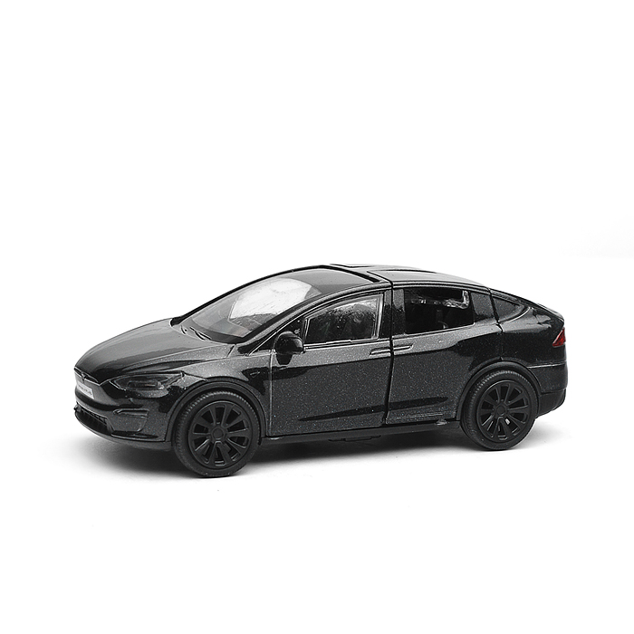 Фото к товару Машина металл Tesla Model X Plaid 12 см, двери, черн, в коробке Машина металл Tesla Model X Plaid 12 см, двери, черн, в коробке
