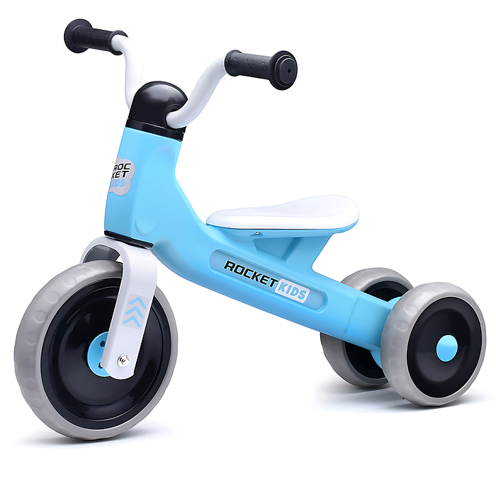 Беговел трехколесный Rocket 133-BL, колеса EVA, цвет синий