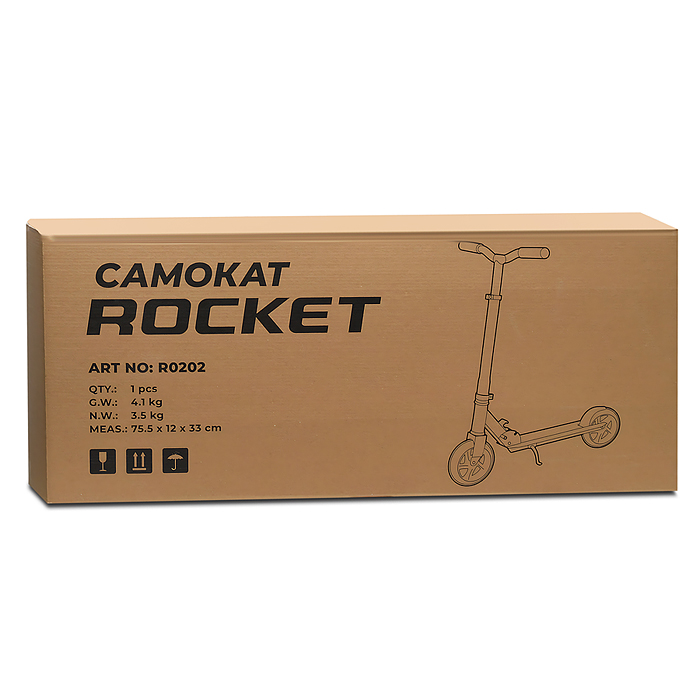 Фото к товару Самокат ROCKET, колеса PU 200 мм, ABEC 7, желтый Самокат ROCKET, колеса PU 200 мм, ABEC 7, желтый