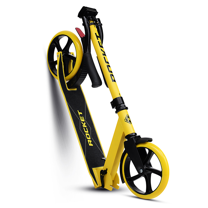 Фото к товару Самокат ROCKET, колеса PU 200 мм, ABEC 7, желтый Самокат ROCKET, колеса PU 200 мм, ABEC 7, желтый