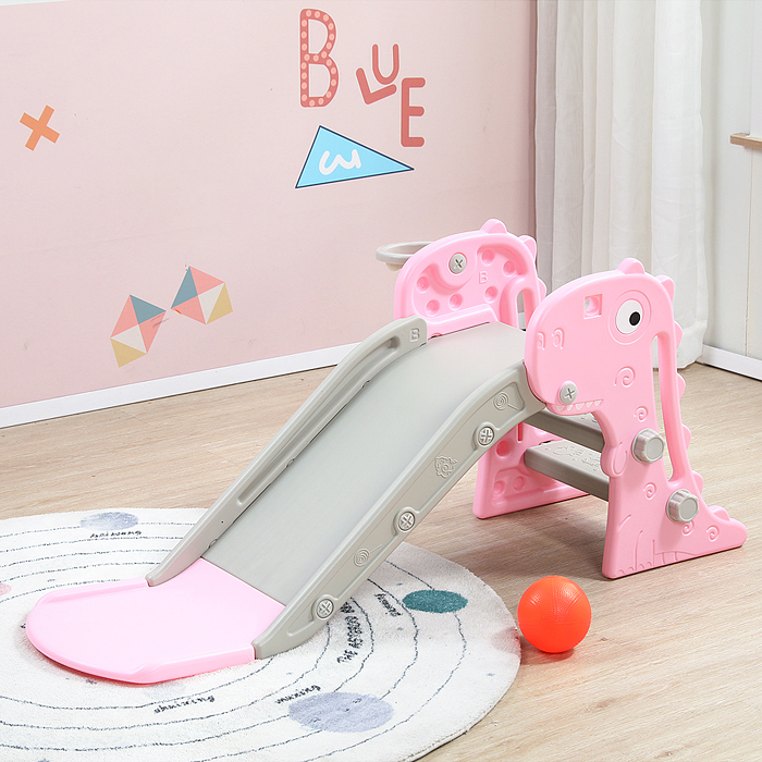 Фото к товару Горка детская UT0107 "Динозаврик" (цвет розовый) Горка детская UT0107 "Динозаврик" (цвет розовый)