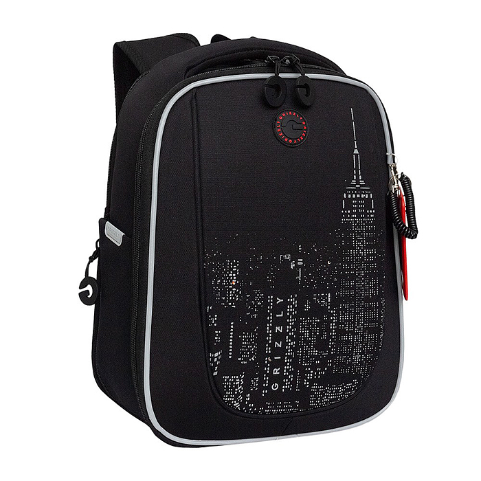 Рюкзак школьный (чёрный - серый)