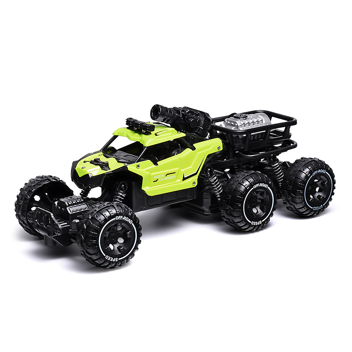 Фото к товару Машина BT0058-1 "Погоня за монстрами" зелёный, свет, дым, стрельба р/у, 27 MHz, в коробке Машина BT0058-1 "Погоня за монстрами" зелёный, свет, дым, стрельба р/у, 27 MHz, в коробке