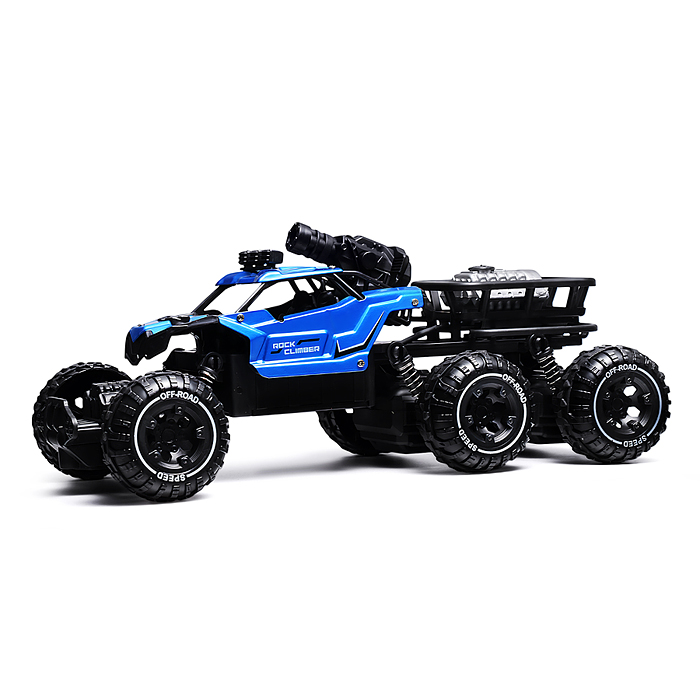 Фото к товару Машина BT0058-3 "Погоня за монстрами" синий, свет, дым, стрельба р/у, 27 MHz, в коробке Машина BT0058-3 "Погоня за монстрами" синий, свет, дым, стрельба р/у, 27 MHz, в коробке