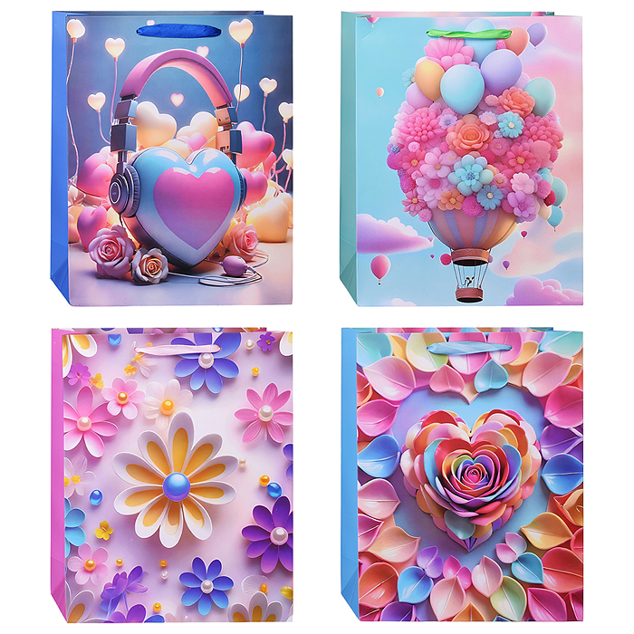 Пакет подарочный 00-6296 "Праздничное настроение" 26*32*10,5 см. Пакет подарочный 00-6296 "Праздничное настроение" 26*32*10,5 см.