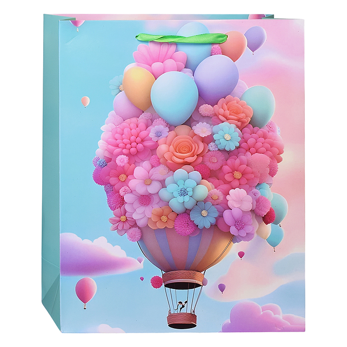 Фото к товару Пакет подарочный 00-6296 "Праздничное настроение" 26*32*10,5 см. Пакет подарочный 00-6296 "Праздничное настроение" 26*32*10,5 см.