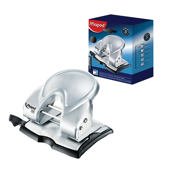 Дырокол метал. на 20/25 л., на 2 отв., с линейкой "Universal Metal"