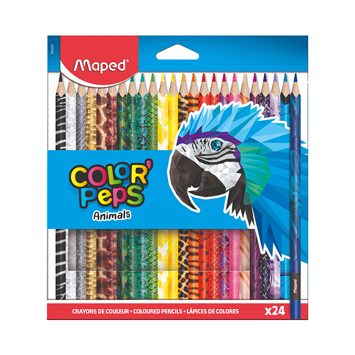 Карандаши цветные 24 цв. "Color'peps" декорированный корпус