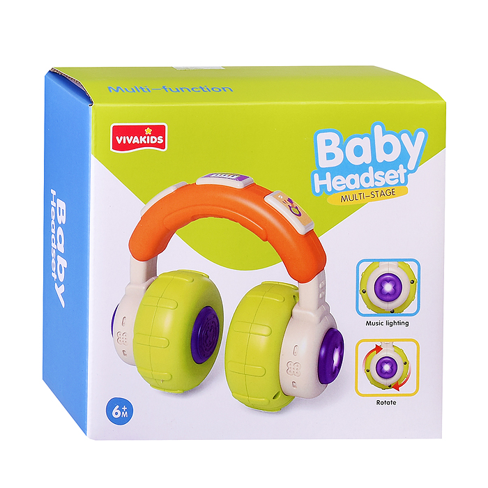 Фото к товару Игрушка развивающая 6671 "Наушники" на батарейках, в коробке Игрушка развивающая 6671 "Наушники" на батарейках, в коробке