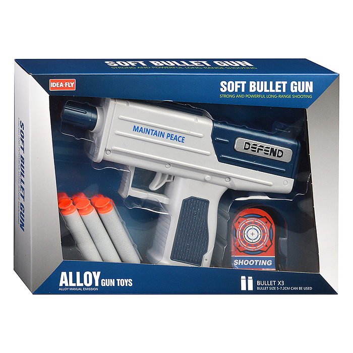 Фото к товару Пистолет XL91884A "Выстрел" с мягкими пулями, в коробке Пистолет XL91884A "Выстрел" с мягкими пулями, в коробке