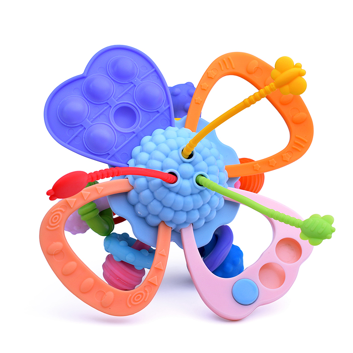 Фото к товару Развивающая игрушка-грызунок Y0089-2 цвет голубой, в коробке Развивающая игрушка-грызунок Y0089-2 цвет голубой, в коробке