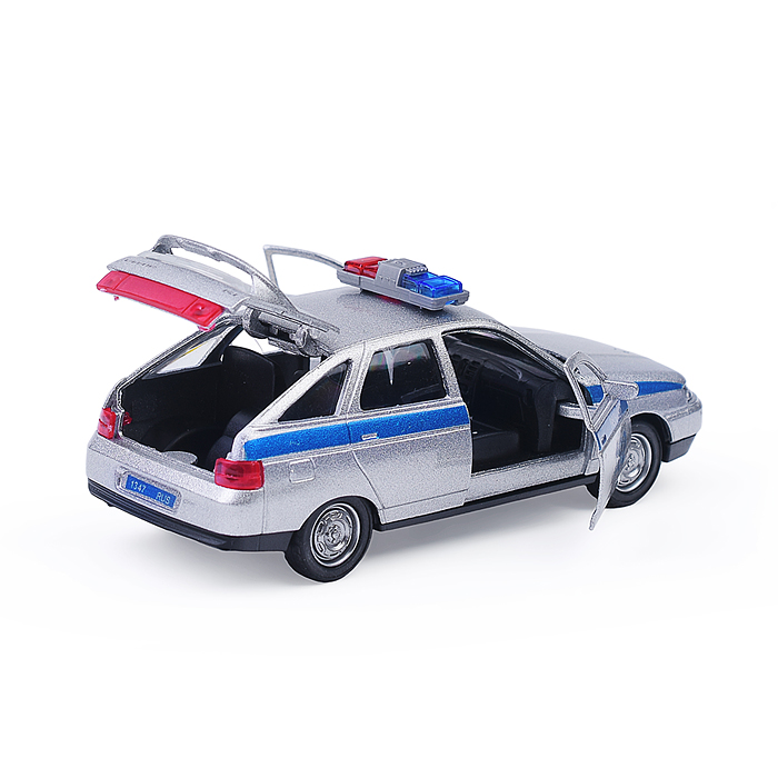 Фото к товару Машина металл ВАЗ-2112 Полиция 12 см, (двери,багаж, свет-звук, серебристый) в коробке Машина металл ВАЗ-2112 Полиция 12 см, (двери,багаж, свет-звук, серебристый) в коробке