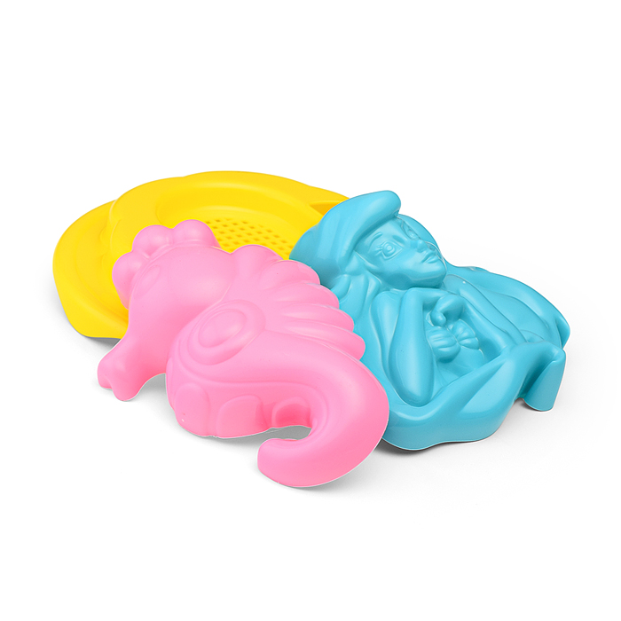 Набор Disney «Русалочка» №4: ведро с наклейкой, ситечко "Солнышко", лопатка №5, грабельки №5, формоч