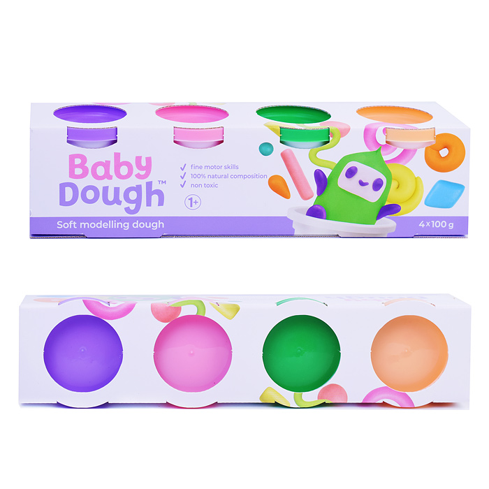 Тесто для лепки, 4 цвета №3 Тесто для лепки, 4 цвета №3
