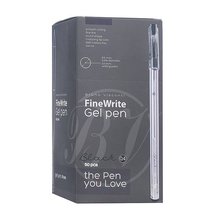 Фото к товару Ручка гелевая "Finewrite" 0.4 мм, черный Ручка гелевая "Finewrite" 0.4 мм, черный