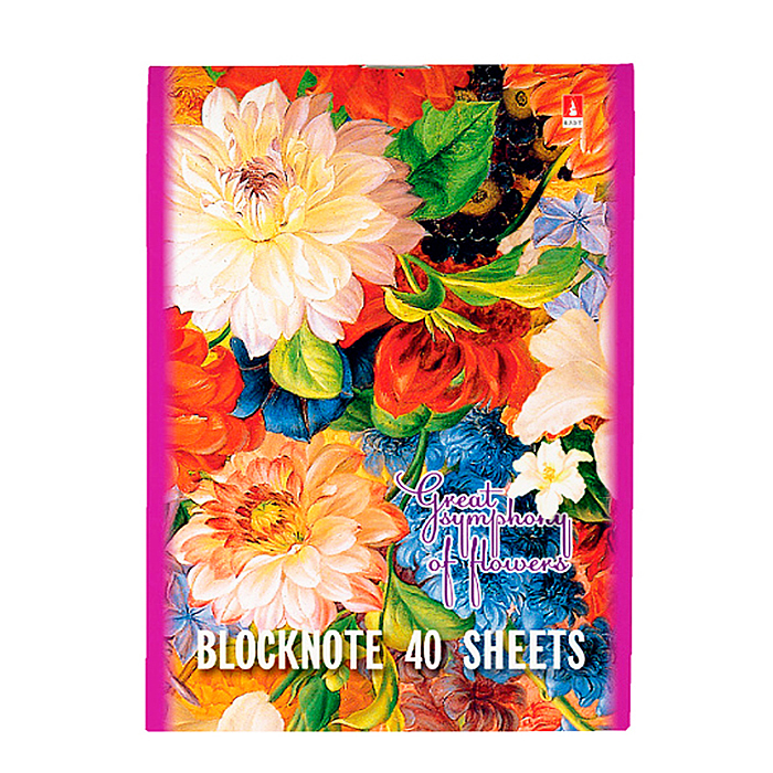 Фото к товару Блокнот А5 40 л. "Цветы NEW" 3 вида Блокнот А5 40 л. "Цветы NEW" 3 вида