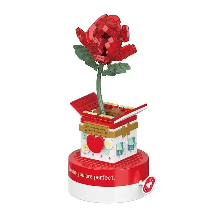 Фото к товару Конструктор JK1310 "Шкатулка Алая роза" 374 дет., со звуком, в коробке Конструктор JK1310 "Шкатулка Алая роза" 374 дет., со звуком, в коробке