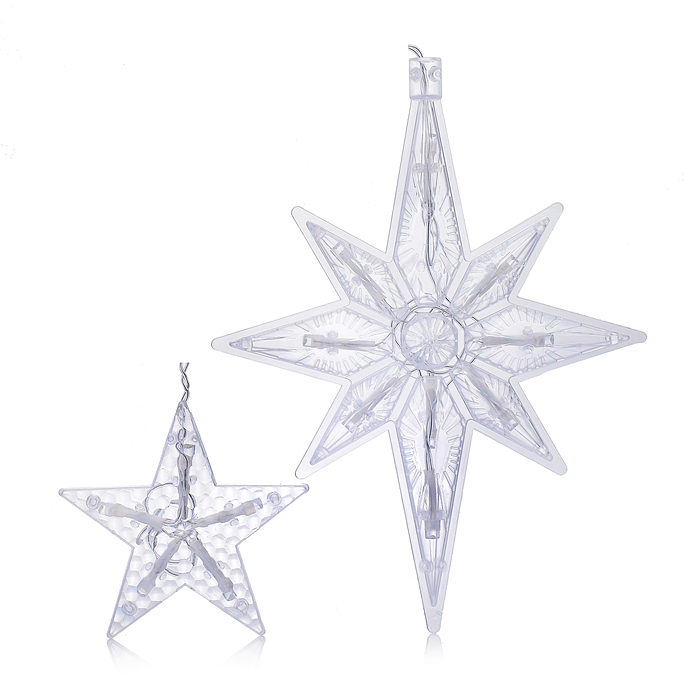 Электрогирлянда-занавес светодиодная "Звезды", цветная