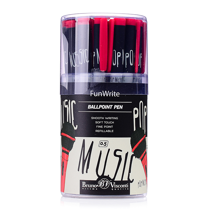 Ручка "FunWrite. Музыка. Микрофон" шариковая 0.5мм, синяя