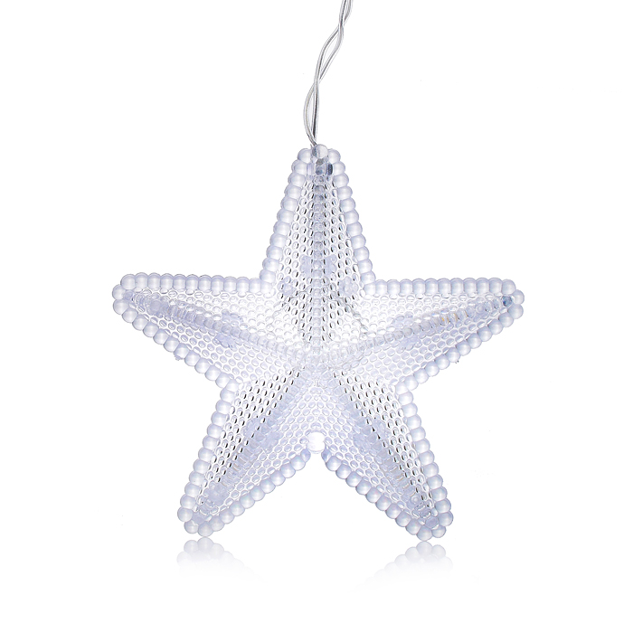 Фото к товару Электрогирлянда-занавес светодиодная "Звездочки", теплый Электрогирлянда-занавес светодиодная "Звездочки", теплый