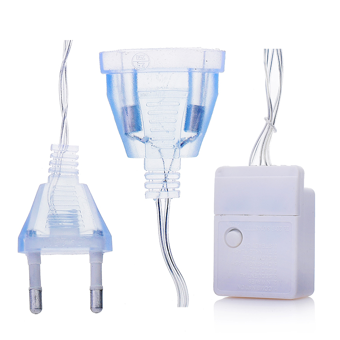 Фото к товару Электрогирлянда-занавес светодиодная "Звездочки", теплый Электрогирлянда-занавес светодиодная "Звездочки", теплый