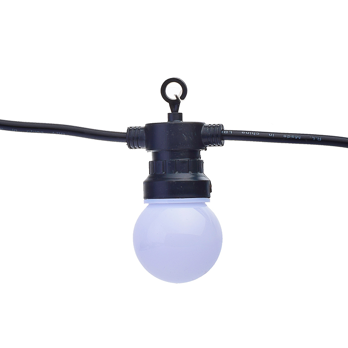 Фото к товару Электрогирлянда светодиодная Лампы 5,5см, 10 ламп, теплый Электрогирлянда светодиодная Лампы 5,5см, 10 ламп, теплый