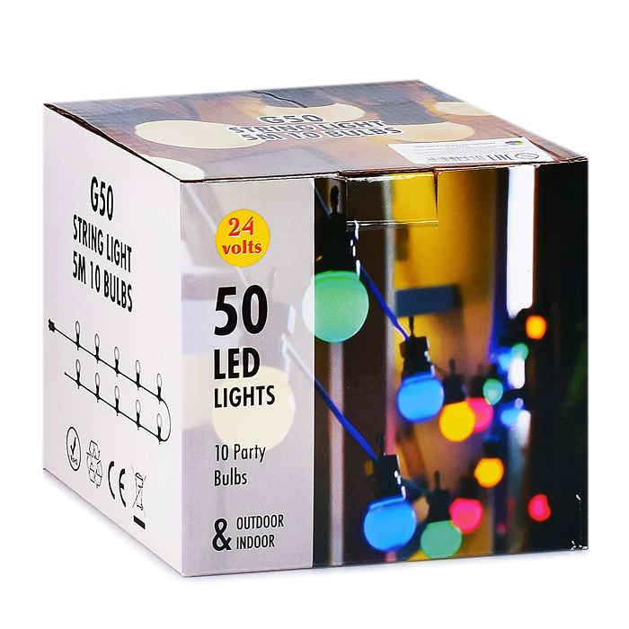 Фото к товару Электрогирлянда светодиодная Лампы 5,5см, 10 ламп, теплый Электрогирлянда светодиодная Лампы 5,5см, 10 ламп, теплый