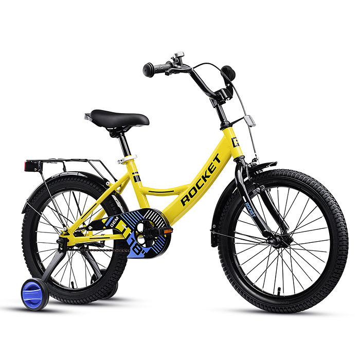 Фото к товару Велосипед 18" Rocket Gem, цвет желтый Велосипед 18" Rocket Gem, цвет желтый