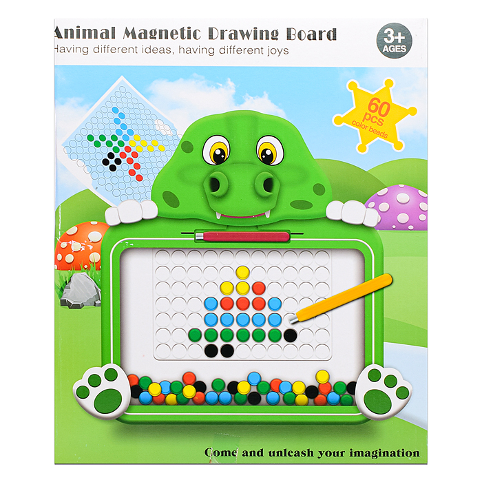 Фото к товару Мозаика магнитная W6503 "Динозаврик" в коробке Мозаика магнитная W6503 "Динозаврик" в коробке