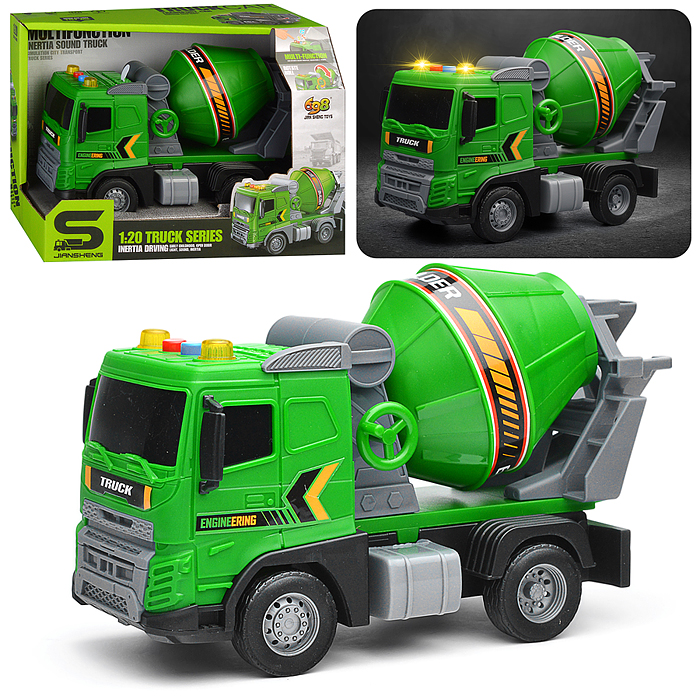 Машина JS172A "Бетономешалка" (свет, звук) в коробке Машина JS172A "Бетономешалка" (свет, звук) в коробке