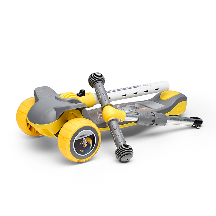 Фото к товару Самокат U001195Y 3-х кол., желтый, PU, в коробке Самокат U001195Y 3-х кол., желтый, PU, в коробке