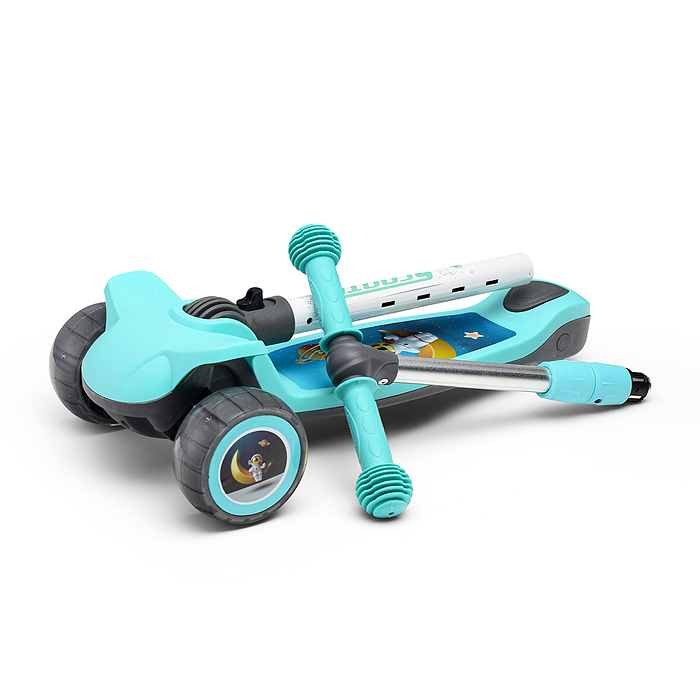 Фото к товару Самокат U001195Y 3-х кол., бирюзовый, PU, в коробке Самокат U001195Y 3-х кол., бирюзовый, PU, в коробке