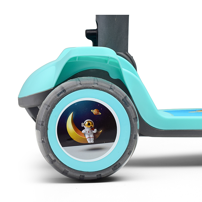 Фото к товару Самокат U001195Y 3-х кол., бирюзовый, PU, в коробке Самокат U001195Y 3-х кол., бирюзовый, PU, в коробке