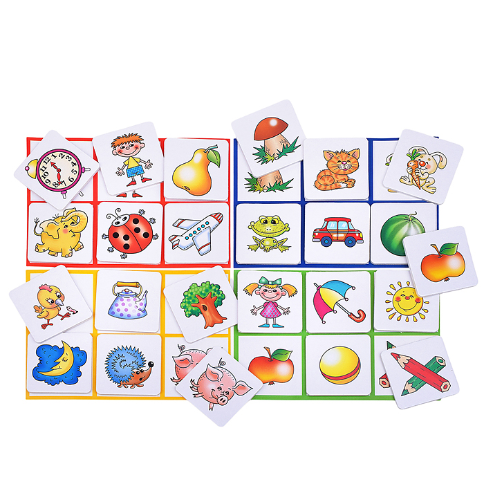 Лото для малышей "Крошки"(4 карточки,24 фишки) Baby Tiys Лото для малышей "Крошки"(4 карточки,24 фишки) Baby Tiys