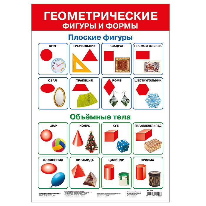 Плакат. Геометрические фигуры и формы-2 Плакат. Геометрические фигуры и формы-2