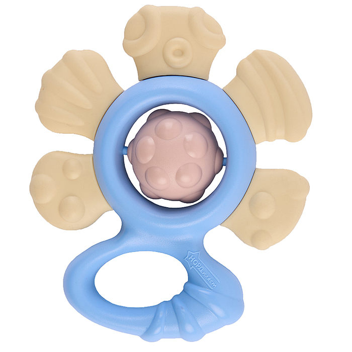 Погремушка "Цветочек" в блистере (небесно-голубой). Серия "Эстетика" Погремушка "Цветочек" в блистере (небесно-голубой). Серия "Эстетика"