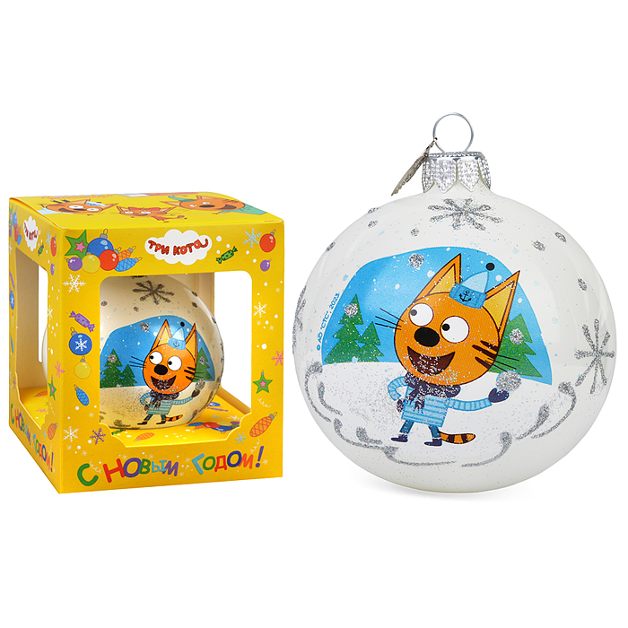 Шар "Коржик, игра в снежки", 80 мм., в подарочной упаковке Шар "Коржик, игра в снежки", 80 мм., в подарочной упаковке