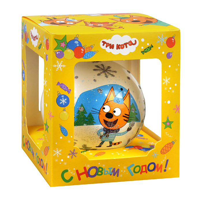 Фото к товару Шар "Коржик, игра в снежки", 80 мм., в подарочной упаковке Шар "Коржик, игра в снежки", 80 мм., в подарочной упаковке