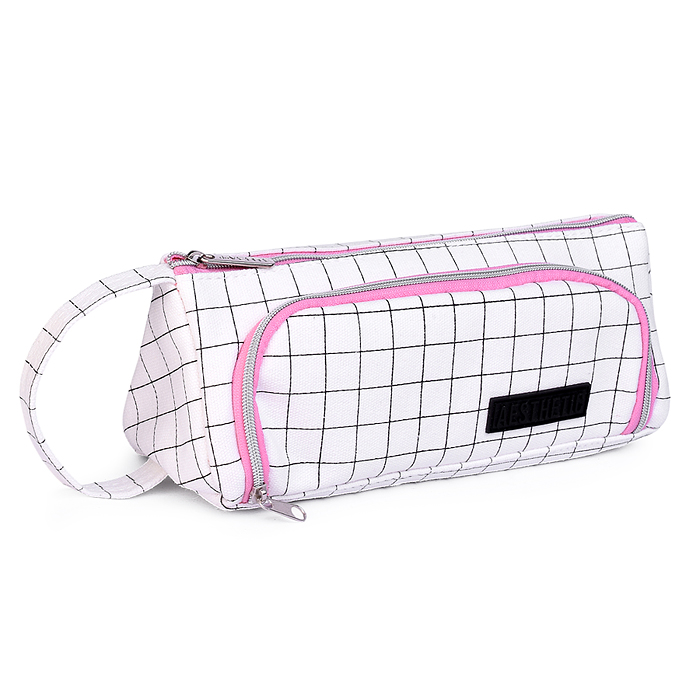 Пенал "Aesthetic" 21x8,5x8,5 см, треугольный для 70 предметов, плотный канвас с рисунком, н