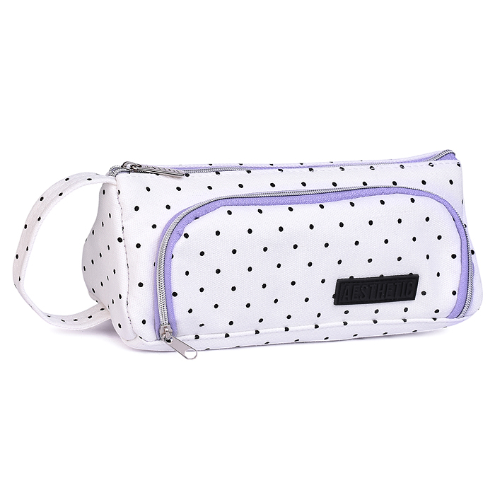 Пенал "Aesthetic" 21x8,5x8,5 см, треугольный для 70 предметов, плотный канвас с рисунком, н