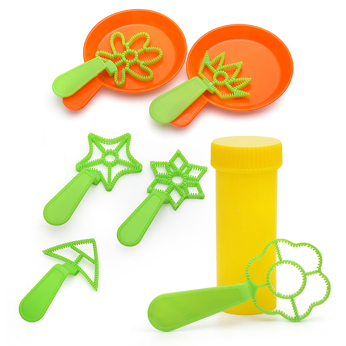 Набор для пускания мыльных пузырей с раствором Набор для пускания мыльных пузырей с раствором