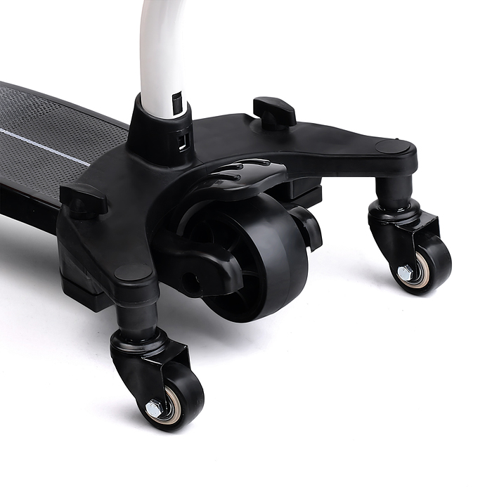 Самокат U027765Y 3-х. кол., с сиденьем, родительской ручкой, колеса PU, черный, в коробке