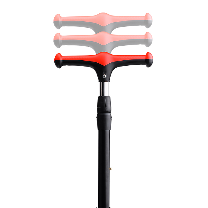 Самокат U027765Y 3-х. кол., с сиденьем, родительской ручкой, колеса PU, черный, в коробке