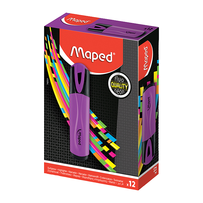 Текстовыделитель "Fluo pep's classic" классический, пишущий узел 1-5мм, фиолетовый