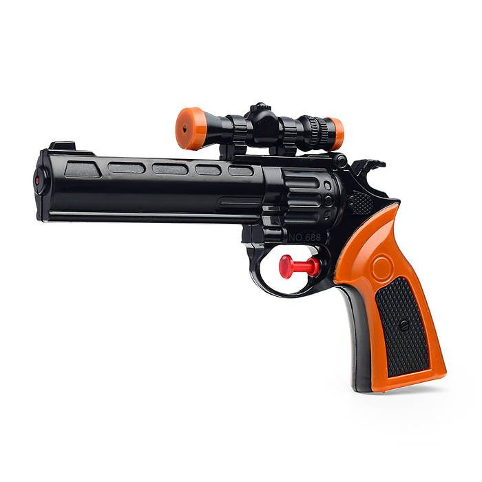 Водное оружие 688-4 "Револьвер" с прицелом, в пакете (черный)