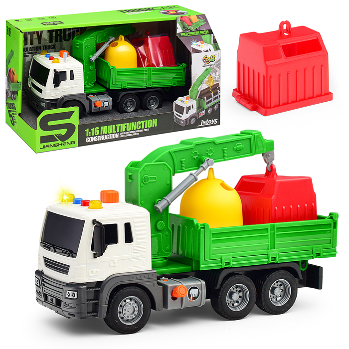 Машина JS115 "Эко-транспорт" 1:16 (свет, звук) в коробке Машина JS115 "Эко-транспорт" 1:16 (свет, звук) в коробке